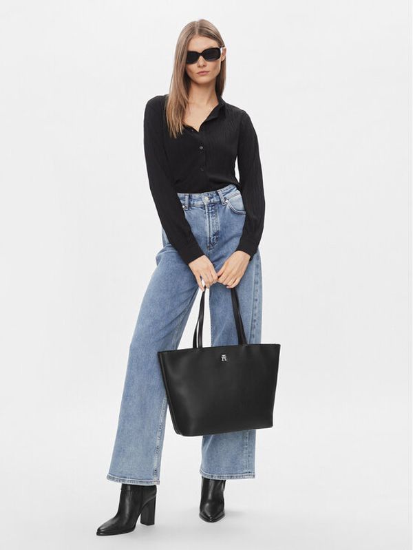 Tommy Hilfiger Tommy Hilfiger Torbica Th Essential Sc Tote AW0AW15720 Crna