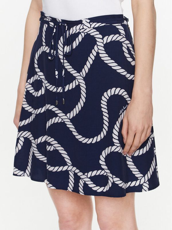 Tommy Hilfiger Tommy Hilfiger Trapez suknja Vs Rope Print WW0WW39338 Tamnoplava Regular Fit
