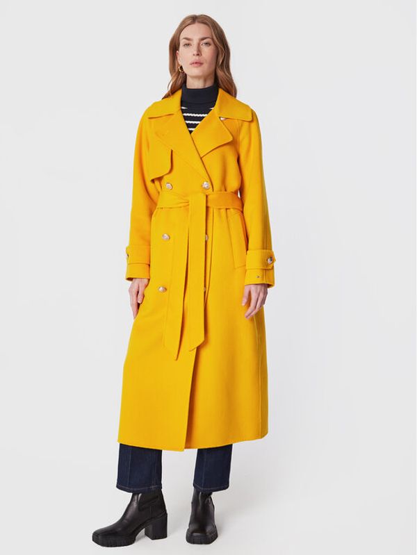 Tommy Hilfiger Tommy Hilfiger Trench WW0WW37252 Žuta Regular Fit