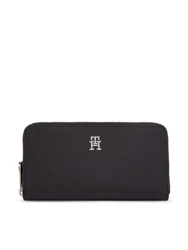 Tommy Hilfiger Tommy Hilfiger Veliki ženski novčanik Poppy Th Large Za AW0AW15642 Crna
