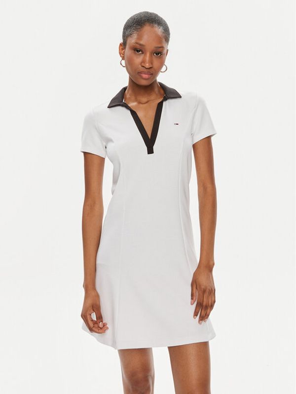 Tommy Jeans Tommy Jeans Haljina za svaki dan Contrast DW0DW17937 Bijela Slim Fit