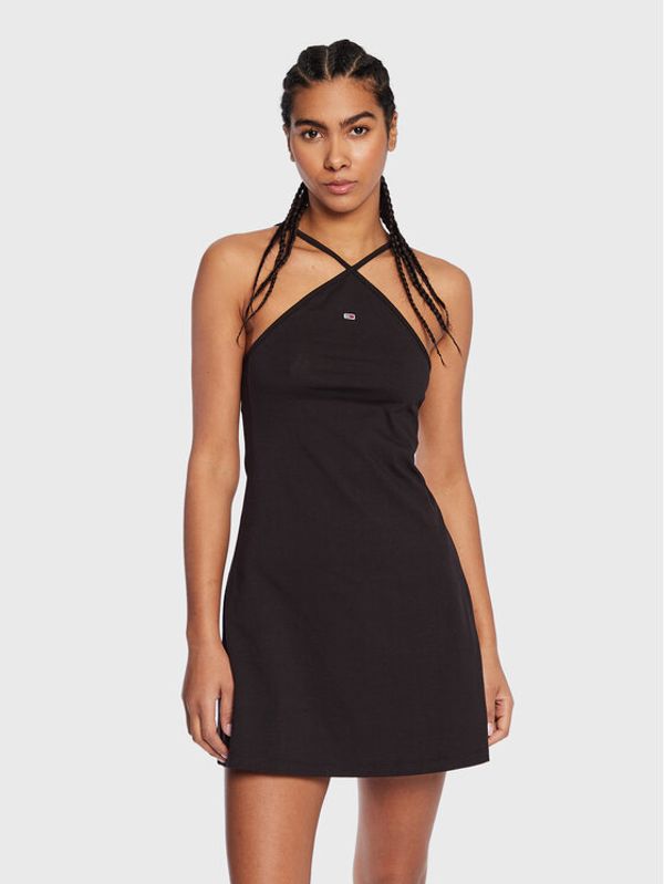 Tommy Jeans Tommy Jeans Haljina za svaki dan Tjw Halter DW0DW15065 Crna Regular Fit