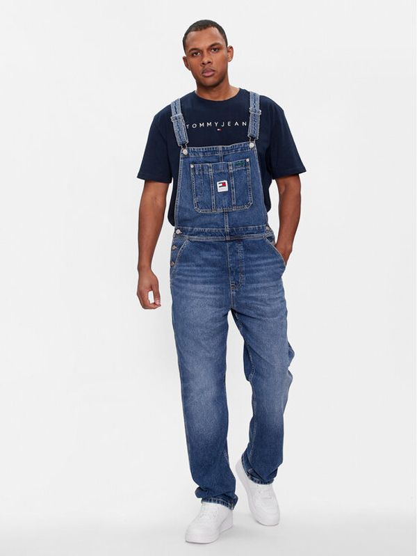 Tommy Jeans Tommy Jeans Jeans kombinezon Ethan DM0DM18204 Tamnoplava Regular Fit