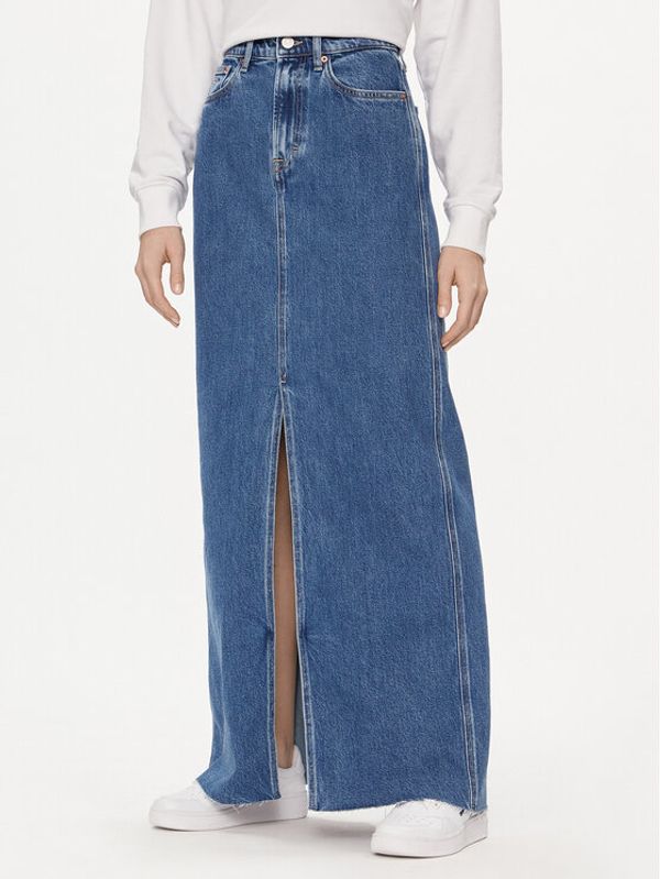 Tommy Jeans Tommy Jeans Jeans suknja Claire DW0DW17673 Tamnoplava Regular Fit