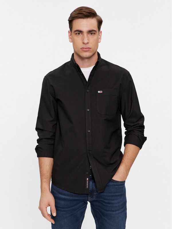 Tommy Jeans Tommy Jeans Košulja Tjm Reg Oxford Shirt DM0DM18335 Crna Regular Fit