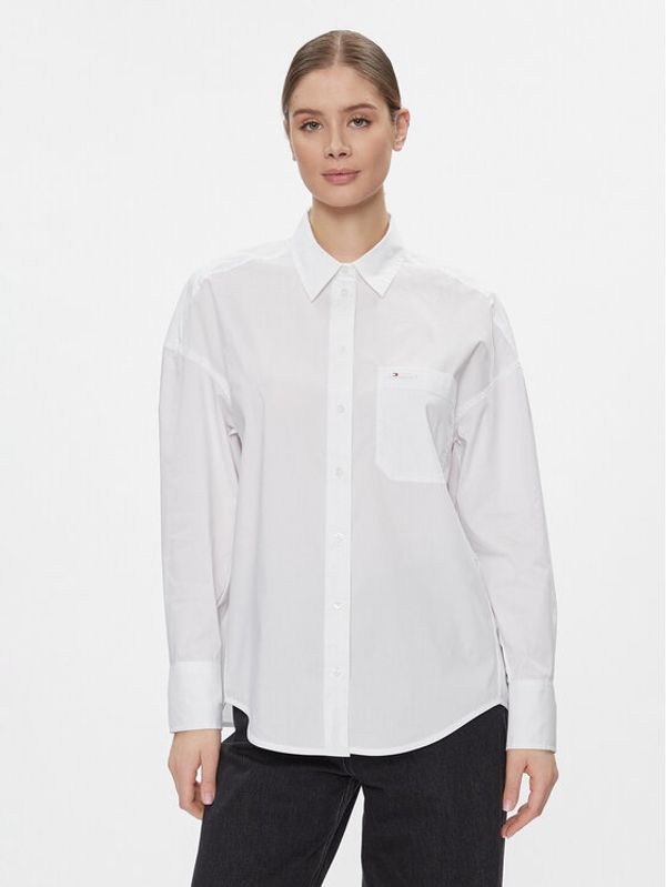 Tommy Jeans Tommy Jeans Košulja Tjw Ovs Cotton Shirt Ext DW0DW17356 Bijela Regular Fit