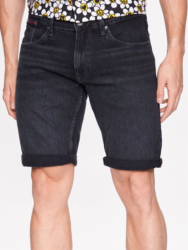 Tommy Jeans Tommy Jeans Kratke traperice Ronnie DM0DM16149 Crna Relaxed Fit