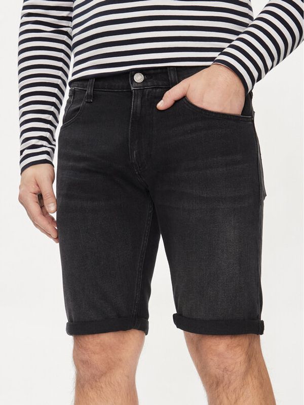 Tommy Jeans Tommy Jeans Kratke traperice Ronnie DM0DM18784 Crna Slim Fit
