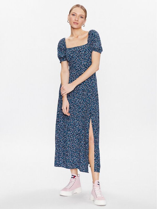 Tommy Jeans Tommy Jeans Ljetna haljina Ditsy Floral DW0DW15675 Tamnoplava Regular Fit