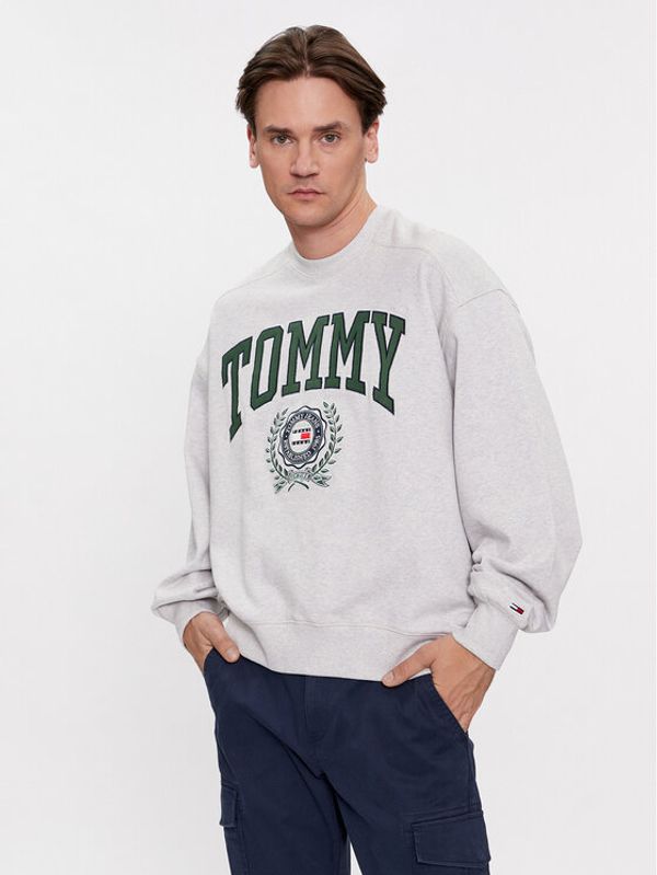 Tommy Jeans Tommy Jeans Majica dugih rukava College Graphic DM0DM16804 Siva Boxy Fit