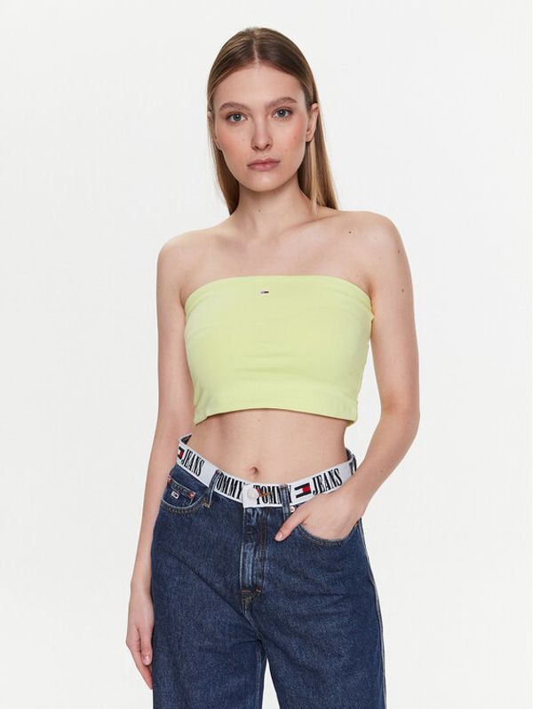 Tommy Jeans Tommy Jeans Majica Essential DW0DW15296 Zelena Slim Fit