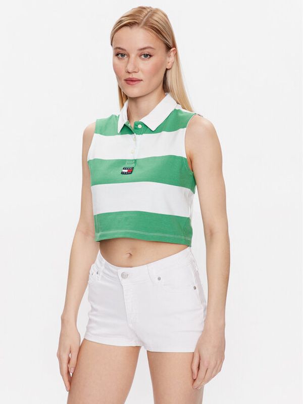 Tommy Jeans Tommy Jeans Polo DW0DW15325 Zelena Relaxed Fit