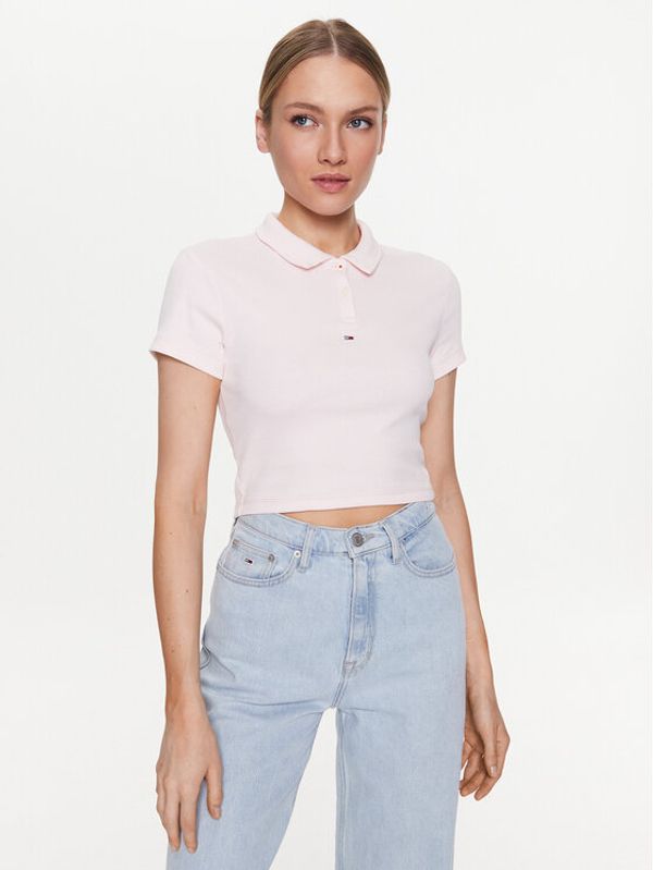 Tommy Jeans Tommy Jeans Polo Essential DW0DW15323 Ružičasta Slim Fit