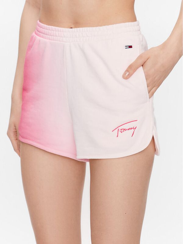 Tommy Jeans Tommy Jeans Sportske kratke hlače Dip Dye Signature DW0DW15382 Ružičasta Regular Fit