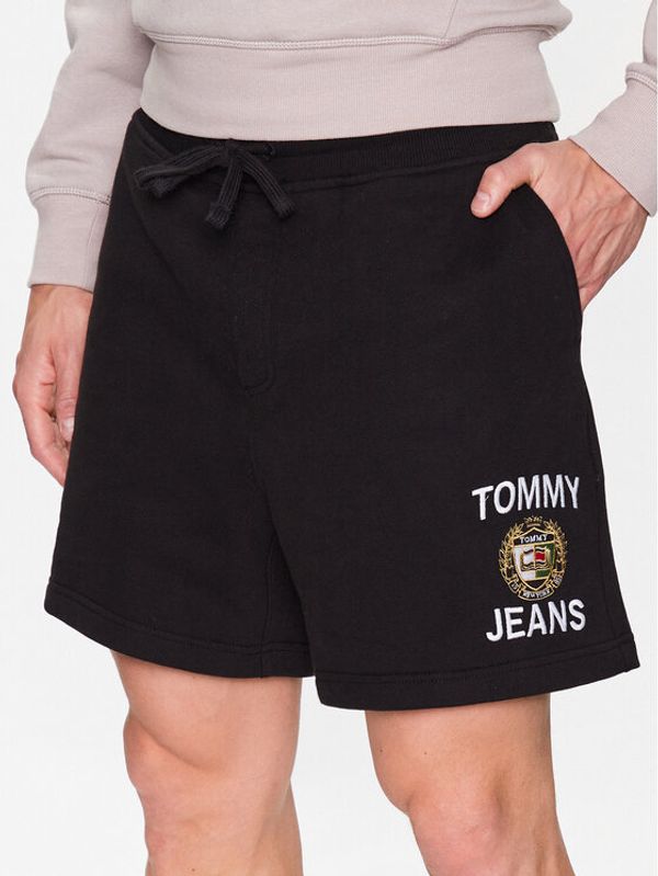Tommy Jeans Tommy Jeans Sportske kratke hlače Luxe DM0DM16424 Crna Regular Fit