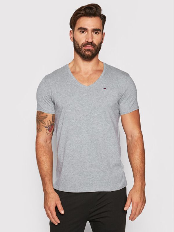 Tommy Jeans Tommy Jeans T-shirt DM0DM04410 Siva Regular Fit
