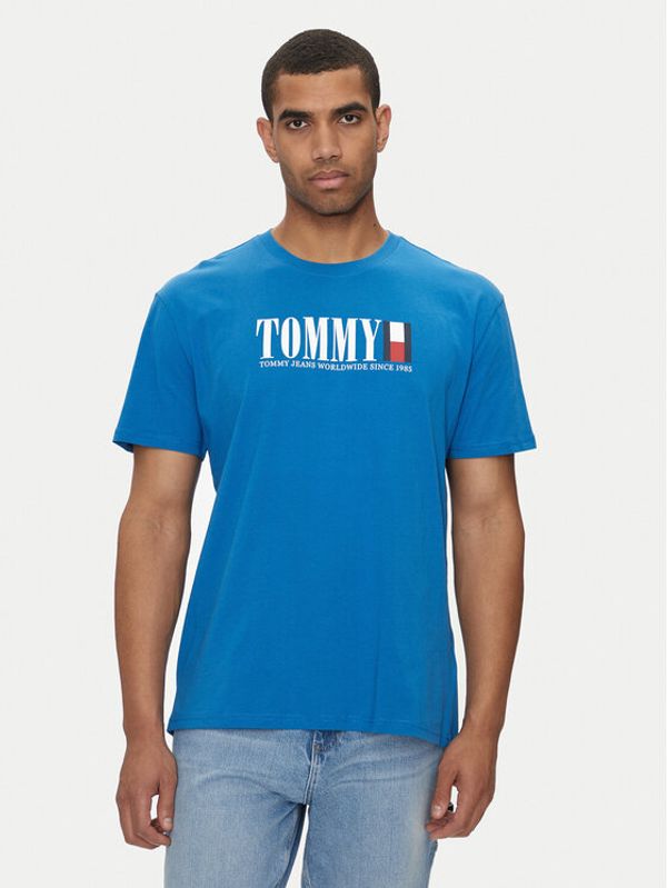 Tommy Jeans Tommy Jeans T-shirt DNA Flag DM0DM18533 Plava Regular Fit