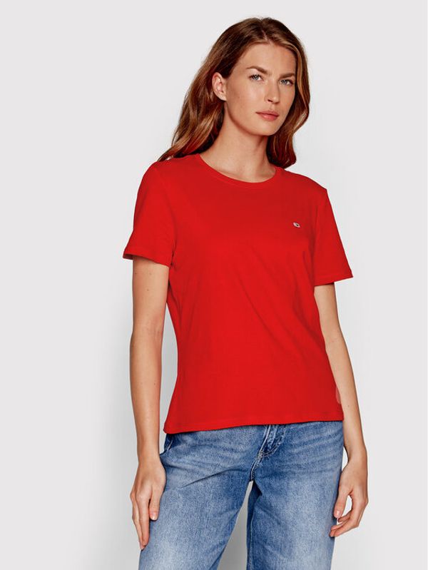 Tommy Jeans Tommy Jeans T-shirt DW0DW14616 Crvena Regular Fit
