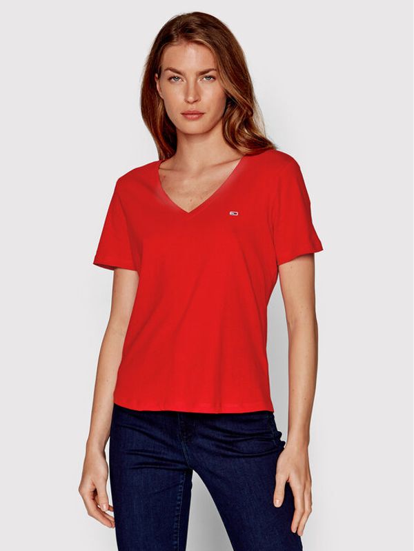 Tommy Jeans Tommy Jeans T-shirt DW0DW14617 Crvena Slim Fit