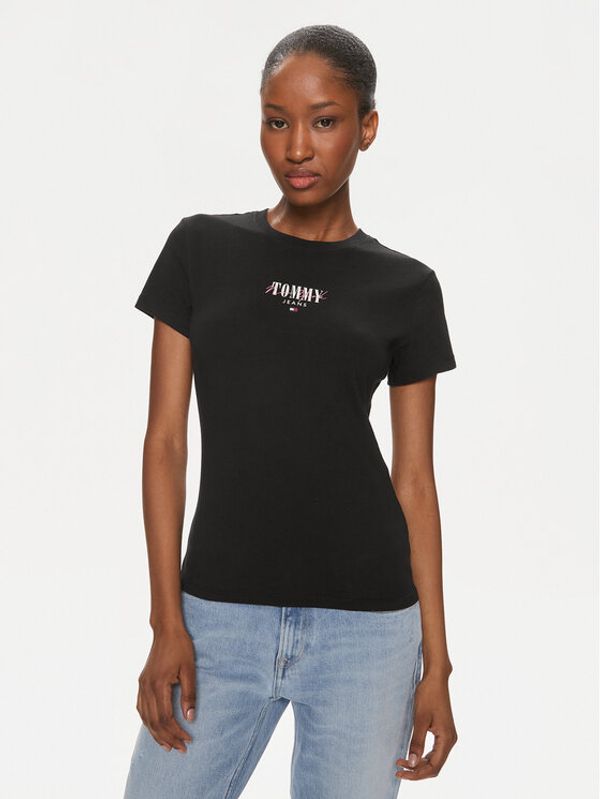 Tommy Jeans Tommy Jeans T-shirt Essential DW0DW17839 Crna Slim Fit