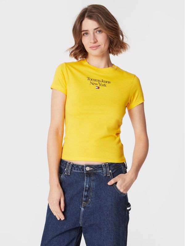 Tommy Jeans Tommy Jeans T-shirt Essential Logo DW0DW14899 Žuta Regular Fit