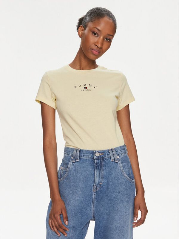Tommy Jeans Tommy Jeans T-shirt Essential Logo DW0DW18140 Žuta Slim Fit