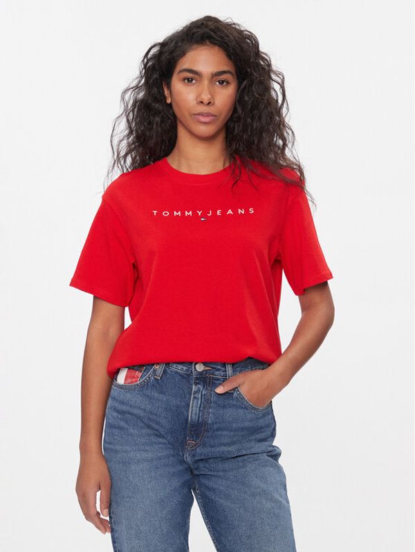 Tommy Jeans Tommy Jeans T-shirt Tjw Rlx New Linear Tee DW0DW17836 Crvena Relaxed Fit