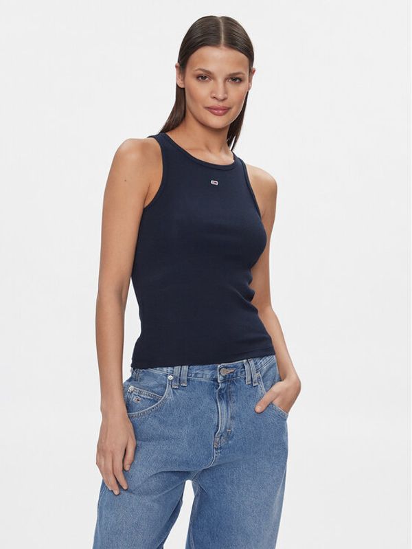 Tommy Jeans Tommy Jeans Top Essential DW0DW17382 Tamnoplava Slim Fit