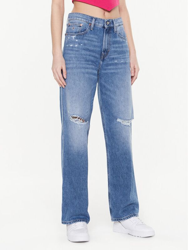 Tommy Jeans Tommy Jeans Traperice Betsy DW0DW14798 Plava Wide Leg