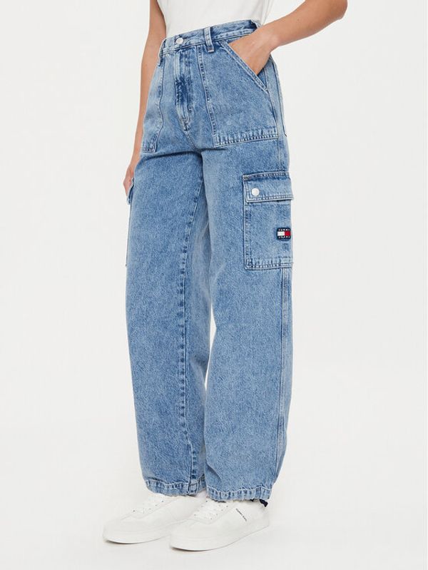 Tommy Jeans Tommy Jeans Traperice Claire DW0DW18176 Plava Wide Leg