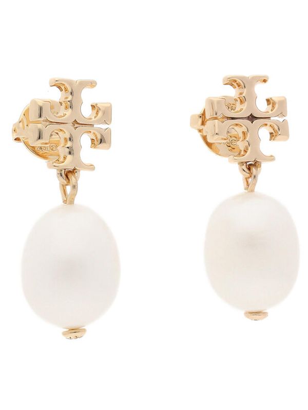 Tory Burch Tory Burch Naušnice Kira Pearl Drop Earring 65156 Bijela