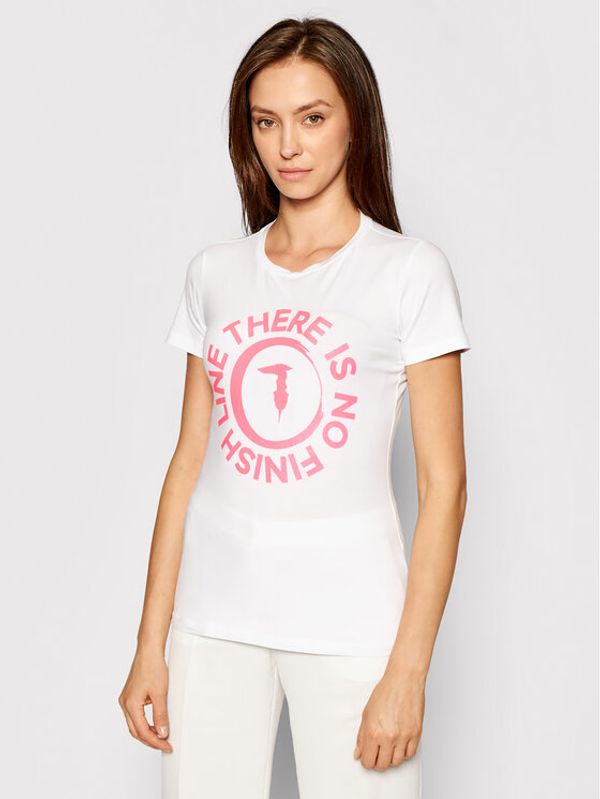 Trussardi Trussardi T-shirt 56T00382 Bijela Slim Fit