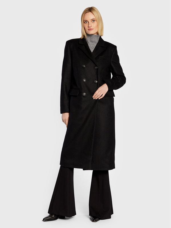 Trussardi Trussardi Vuneni kaput 56S00807 Crna Regular Fit