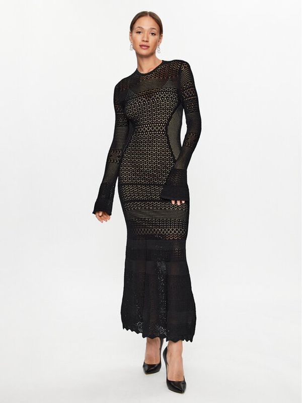TWINSET TWINSET Džemper haljina 232TP3100 Crna Regular Fit