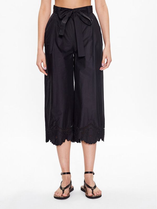 TWINSET TWINSET Hlače 231TT2305 Crna Relaxed Fit