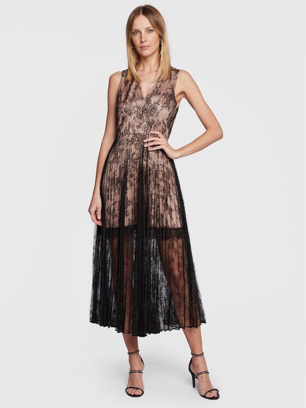 TWINSET TWINSET Koktel haljina 231TP2692 Crna Flare Fit