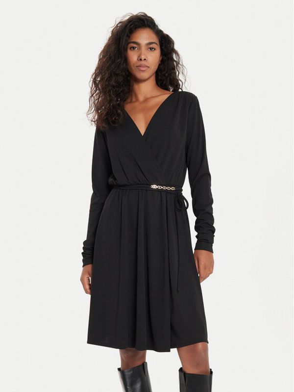 TWINSET TWINSET Koktel haljina 241TE2054 Crna Regular Fit