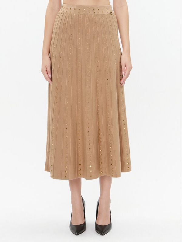 TWINSET TWINSET Trapez suknja 232TT3172 Smeđa Regular Fit
