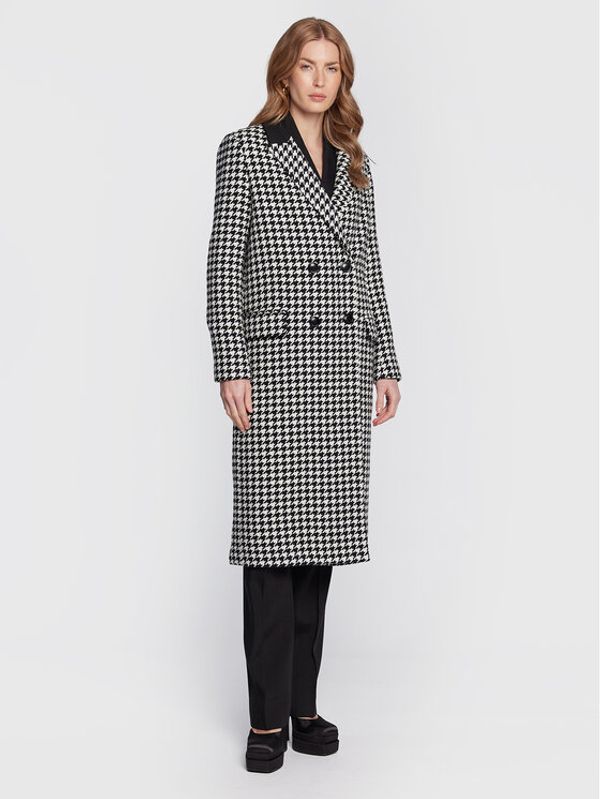 TWINSET TWINSET Vuneni kaput 222TT2461 Crna Regular Fit