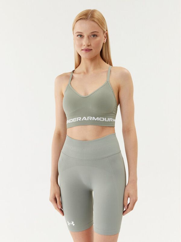 Under Armour Under Armour Sportski grudnjak Ua Seamless Low Long Bra 1357719 Zelena Compression Fit