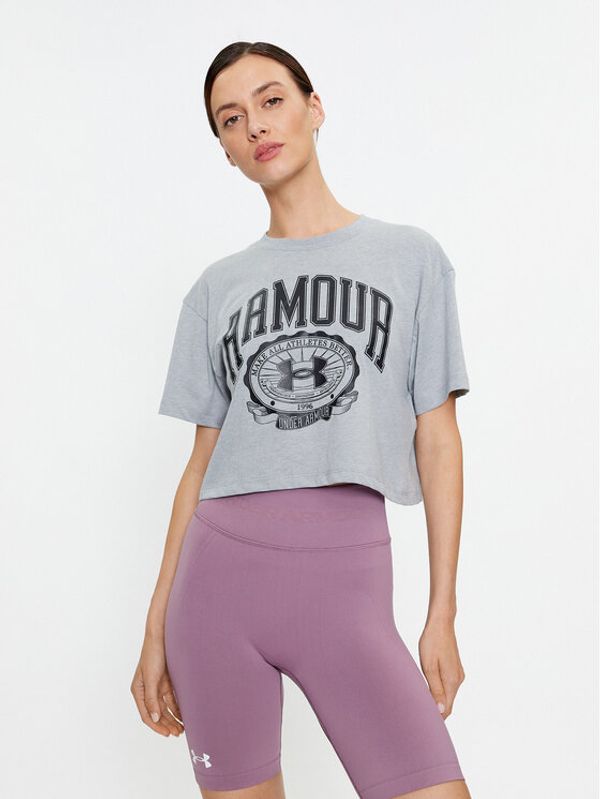 Under Armour Under Armour T-shirt Ua Collegiate Crest Crop Ss 1379402 Siva Loose Fit