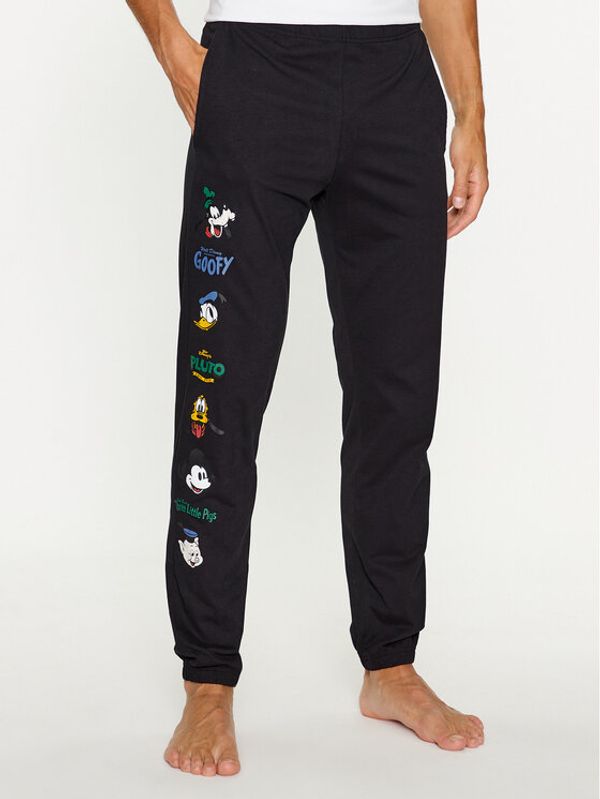 United Colors Of Benetton United Colors Of Benetton Pidžama hlače 3VR54F00K Crna Regular Fit