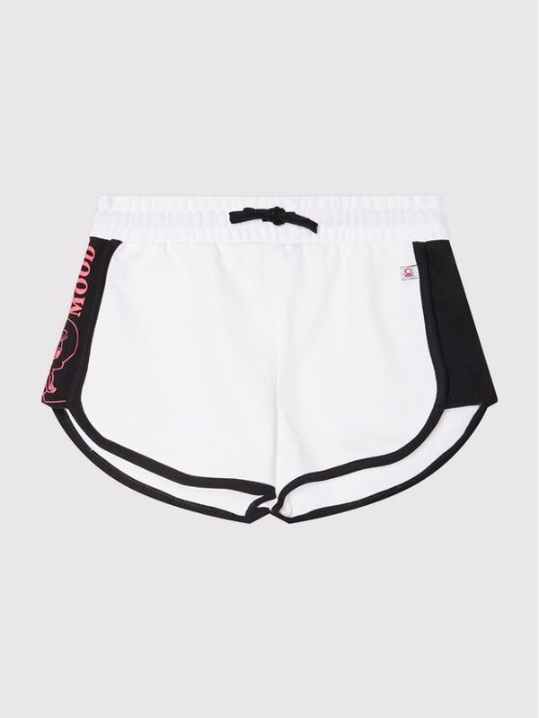 United Colors Of Benetton United Colors Of Benetton Sportske kratke hlače LOONEY TUNES 3BT0C900T Bijela Regular Fit