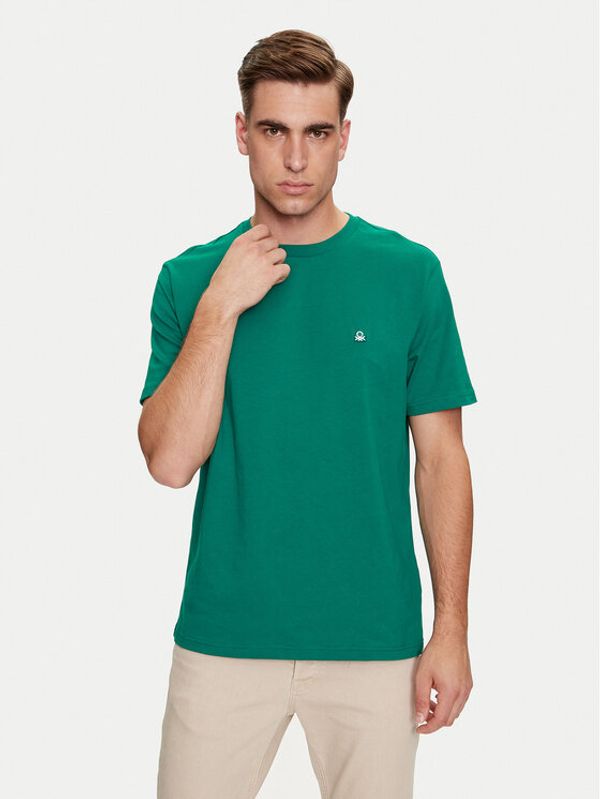United Colors Of Benetton United Colors Of Benetton T-shirt 3MI5J1AF7 Zelena Regular Fit