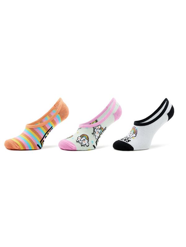 Vans Vans Set od 3 para dječjih niskih čarapa Rainbow Rider Canoodle VN0007B4YB21 Šarena