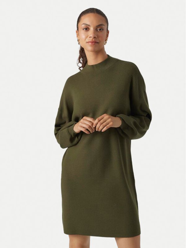 Vero Moda Vero Moda Džemper haljina Nancy 10249116 Zelena Relaxed Fit