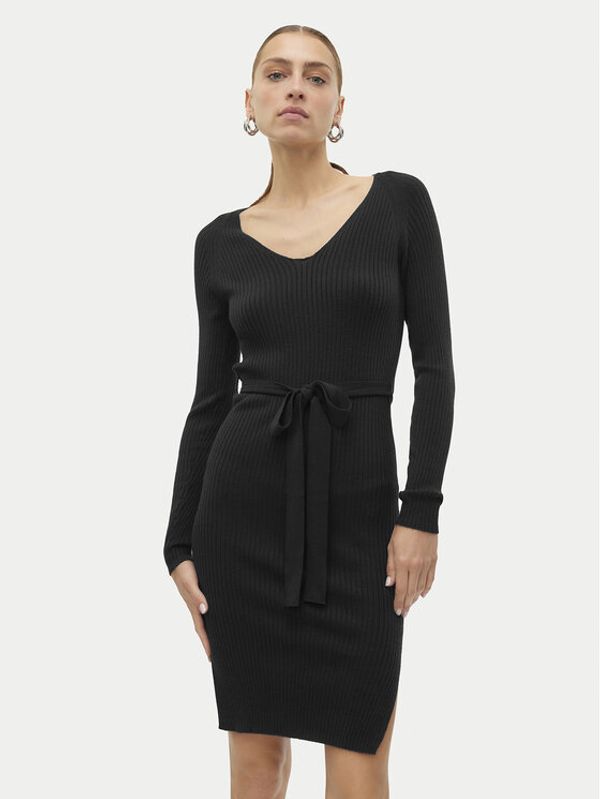 Vero Moda Vero Moda Džemper haljina Saba 10309320 Crna Slim Fit