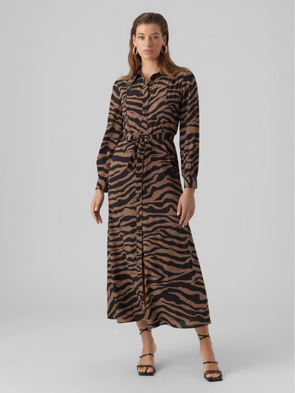 Vero Moda Vero Moda Haljina košulja 10294989 Smeđa Regular Fit