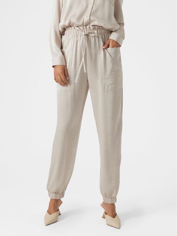 Vero Moda Vero Moda Hlače Marys 10300405 Écru Loose Fit