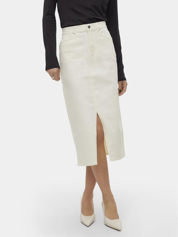 Vero Moda Vero Moda Jeans suknja Veri 10295731 Bijela Regular Fit